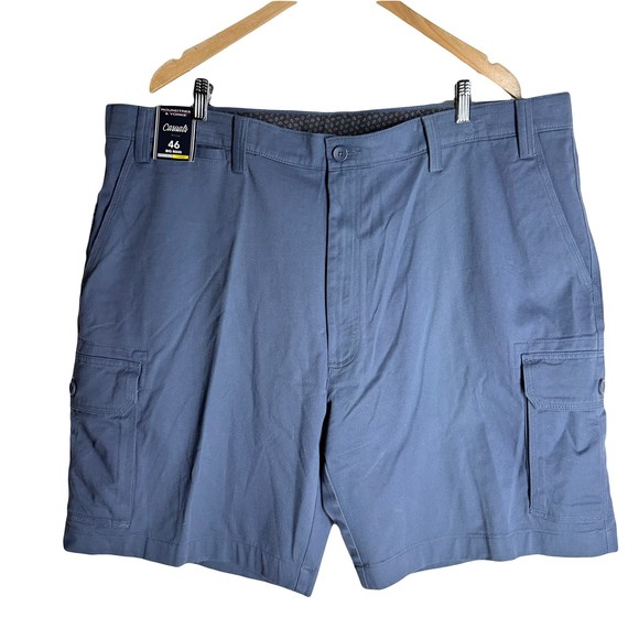 NWT Roundtree & Yorke Casual Mens Shorts 46 Blue Flat Front Stretch 9" Inseam - Picture 1 of 8